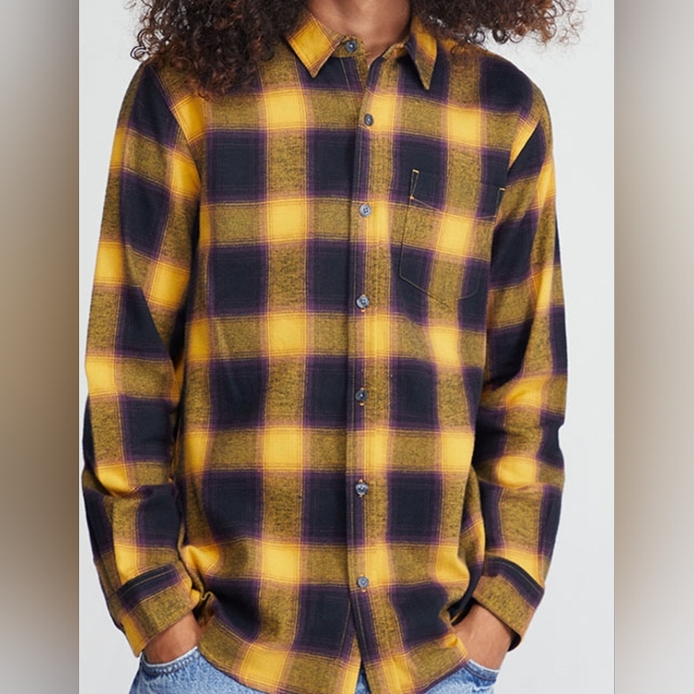 PacSun Flannel yellow/black